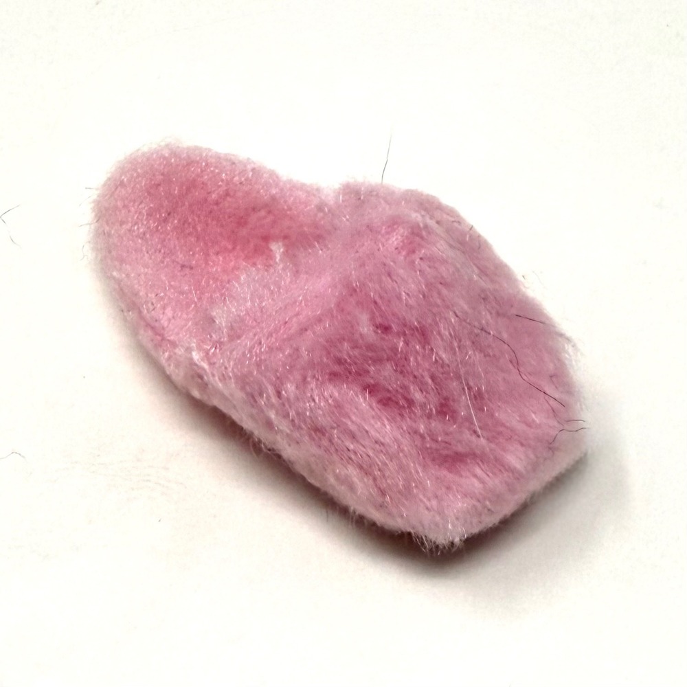 Barbie Pink Fuzzy Doll Slipper Miniature Plush Toy Shoe Single Replacement Piece
